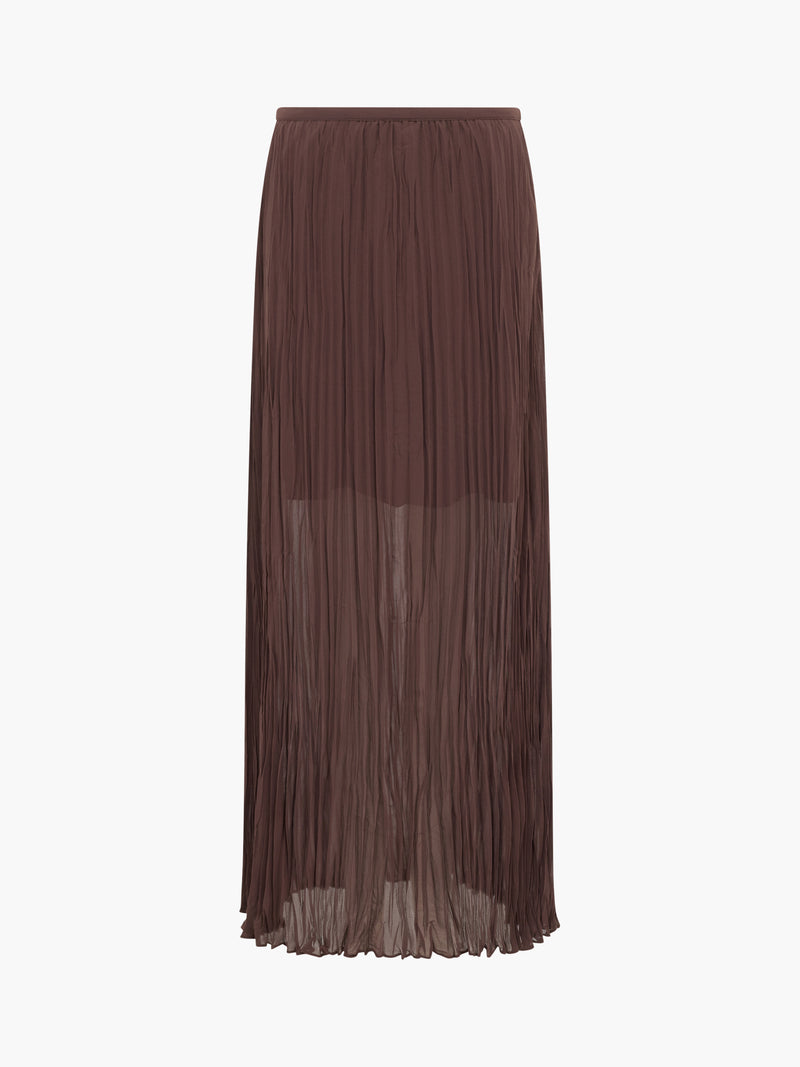 Saylor Pleated Overlay Maxi Skirt