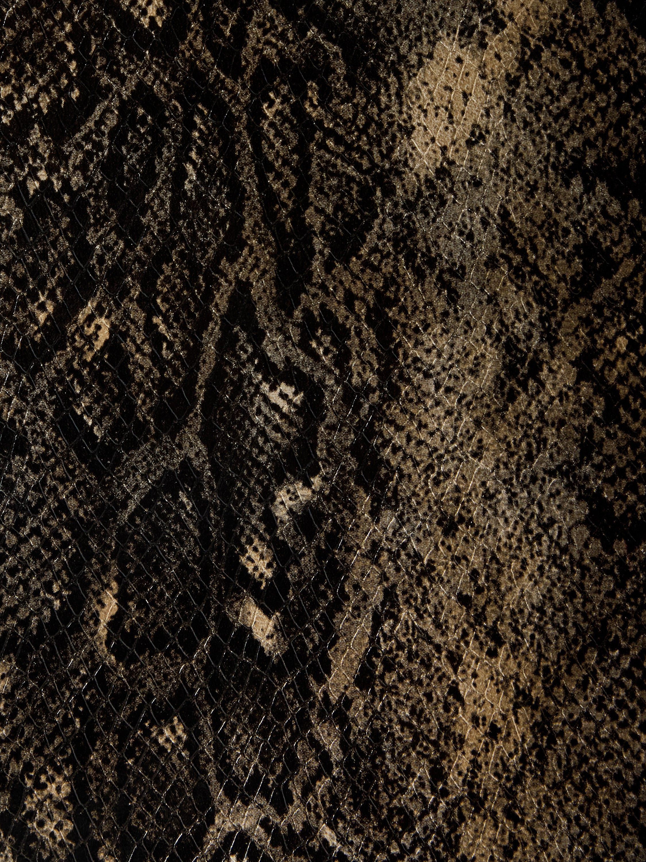 Brandy Snakeskin PU Midi Skirt