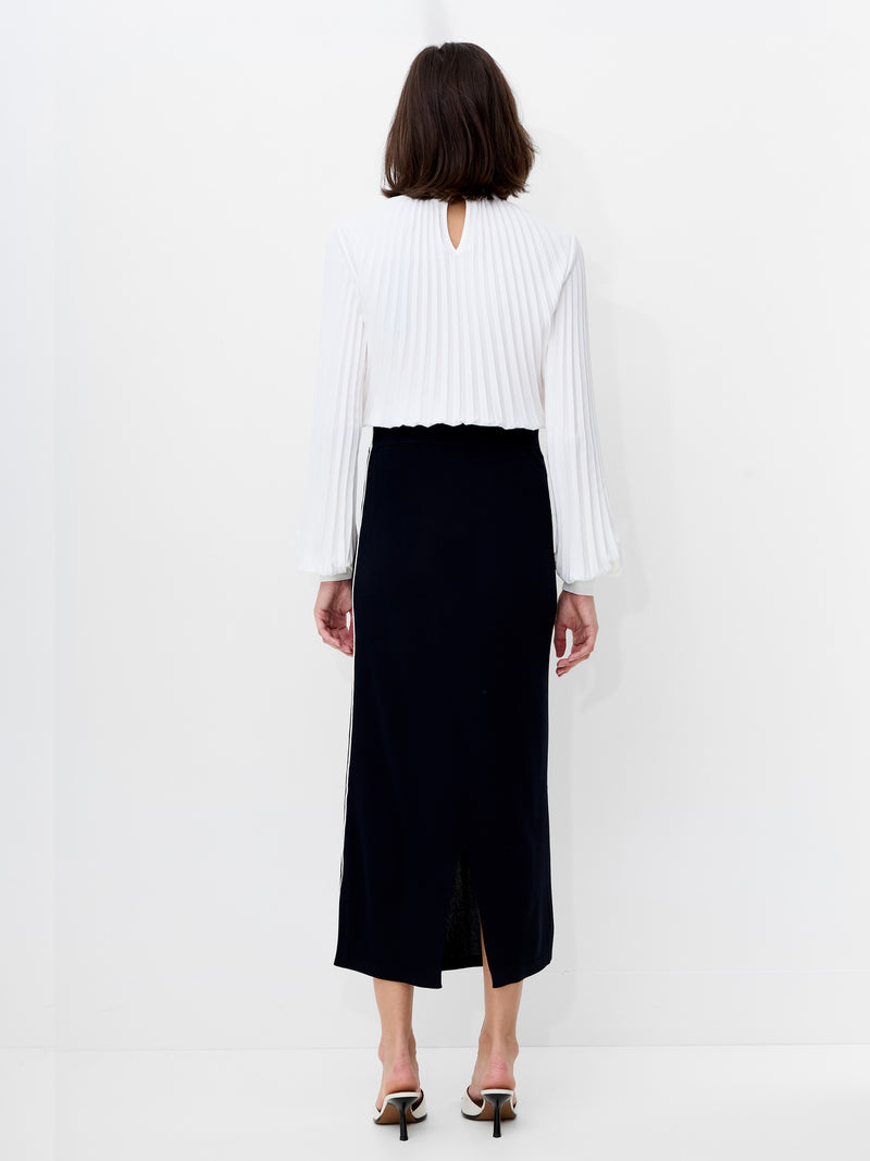 Ottie Back Slit Midi Skirt