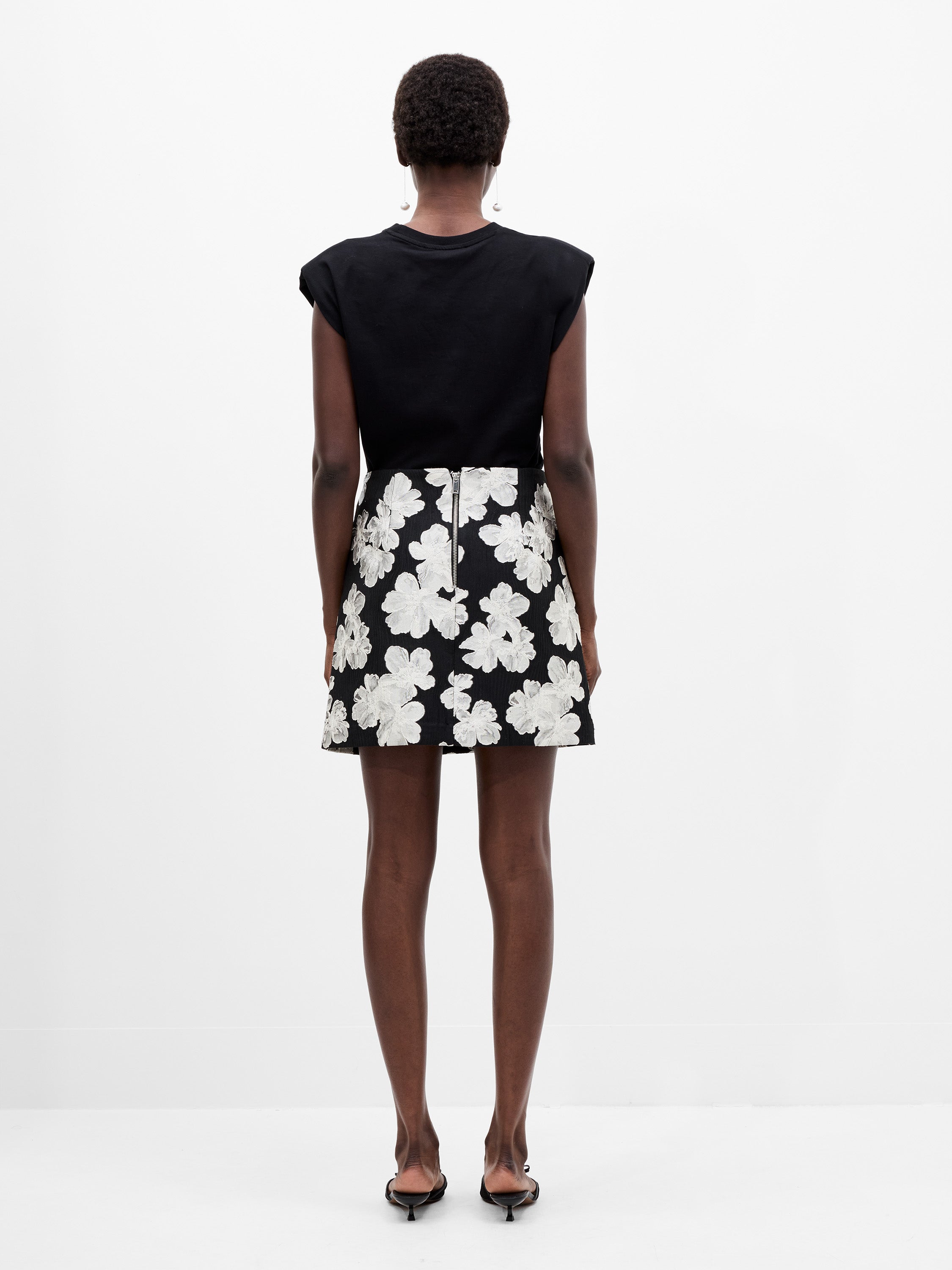 Lora Poly Jacquard Mini Skirt