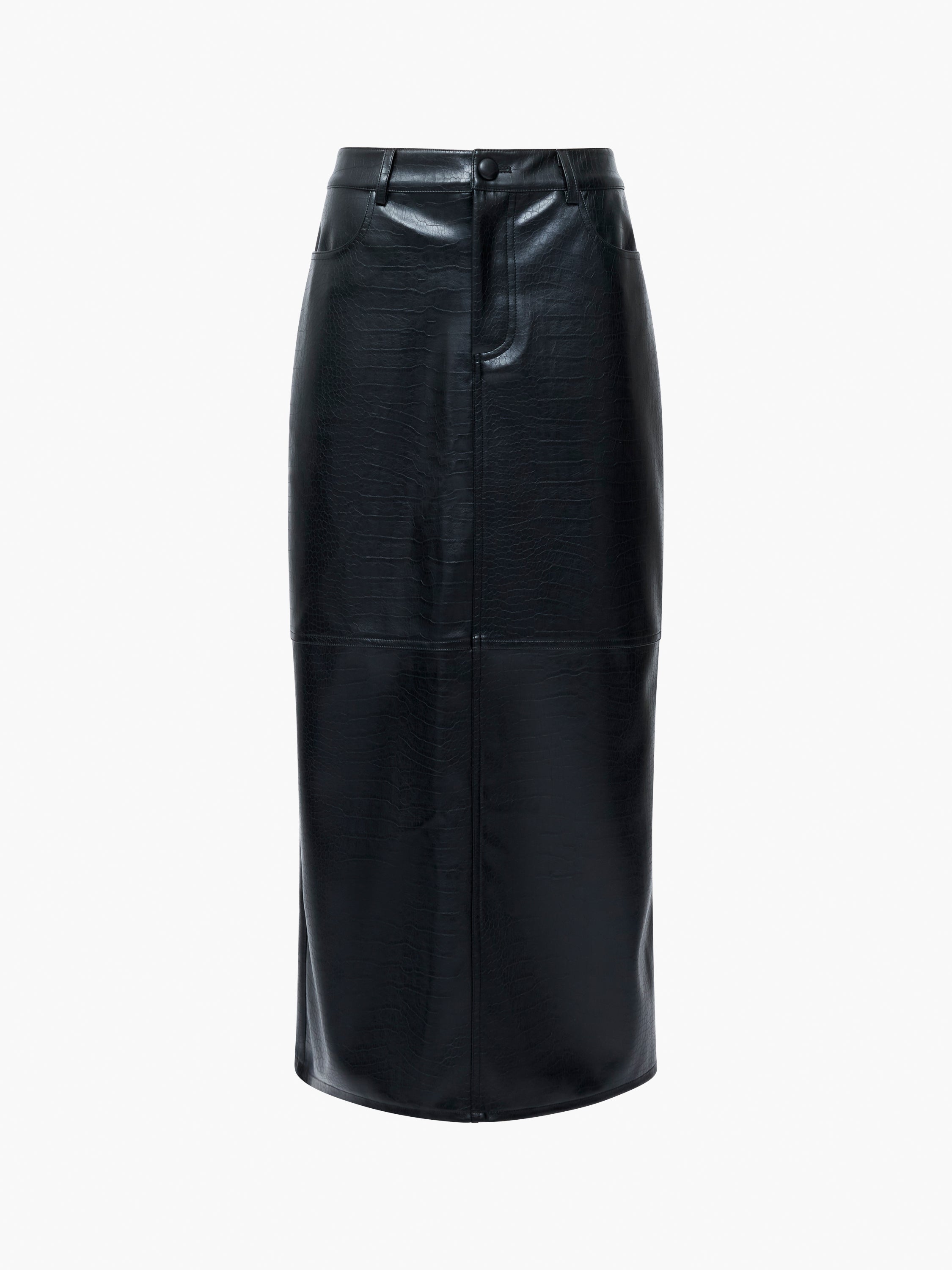 Brody Croc Printed Midi Skirt