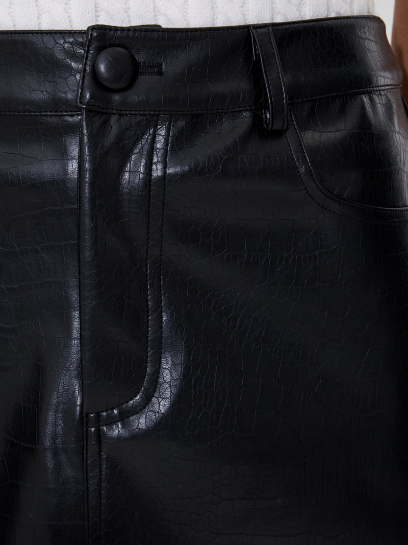 Brody Croc Printed Midi Skirt