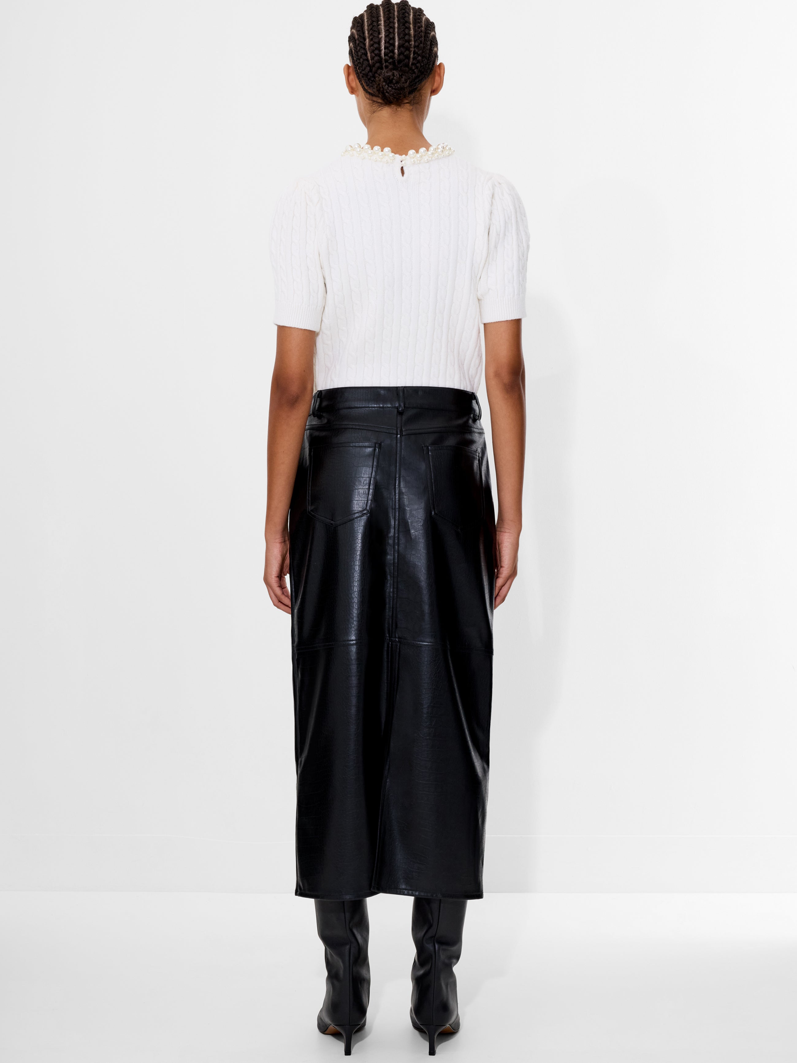 Brody Croc Printed Midi Skirt