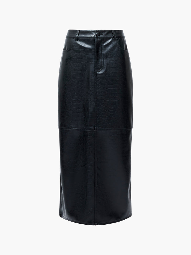 Brody Croc Printed Midi Skirt