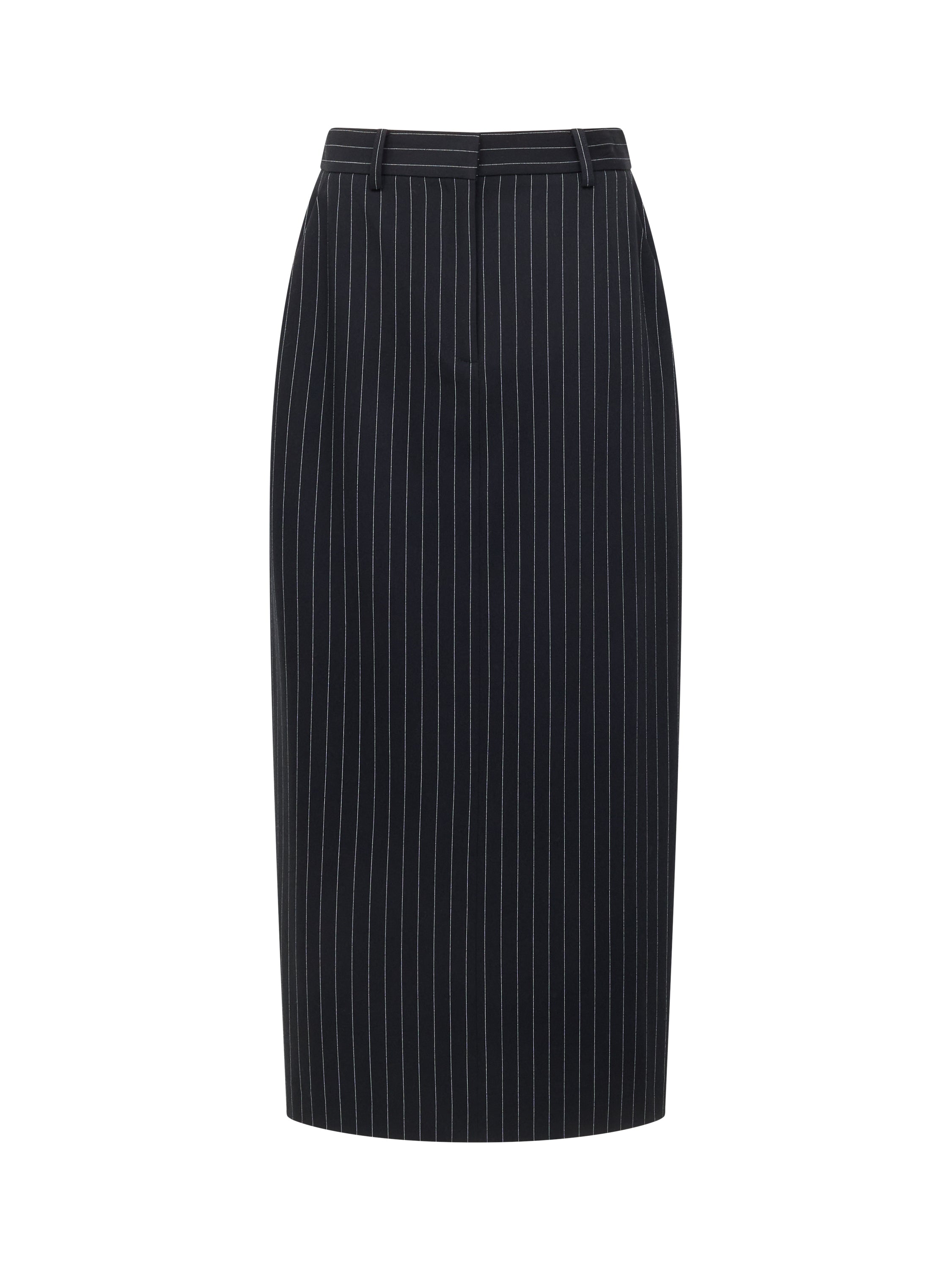 Morgan Tailored Pinstripe Midi Skirt