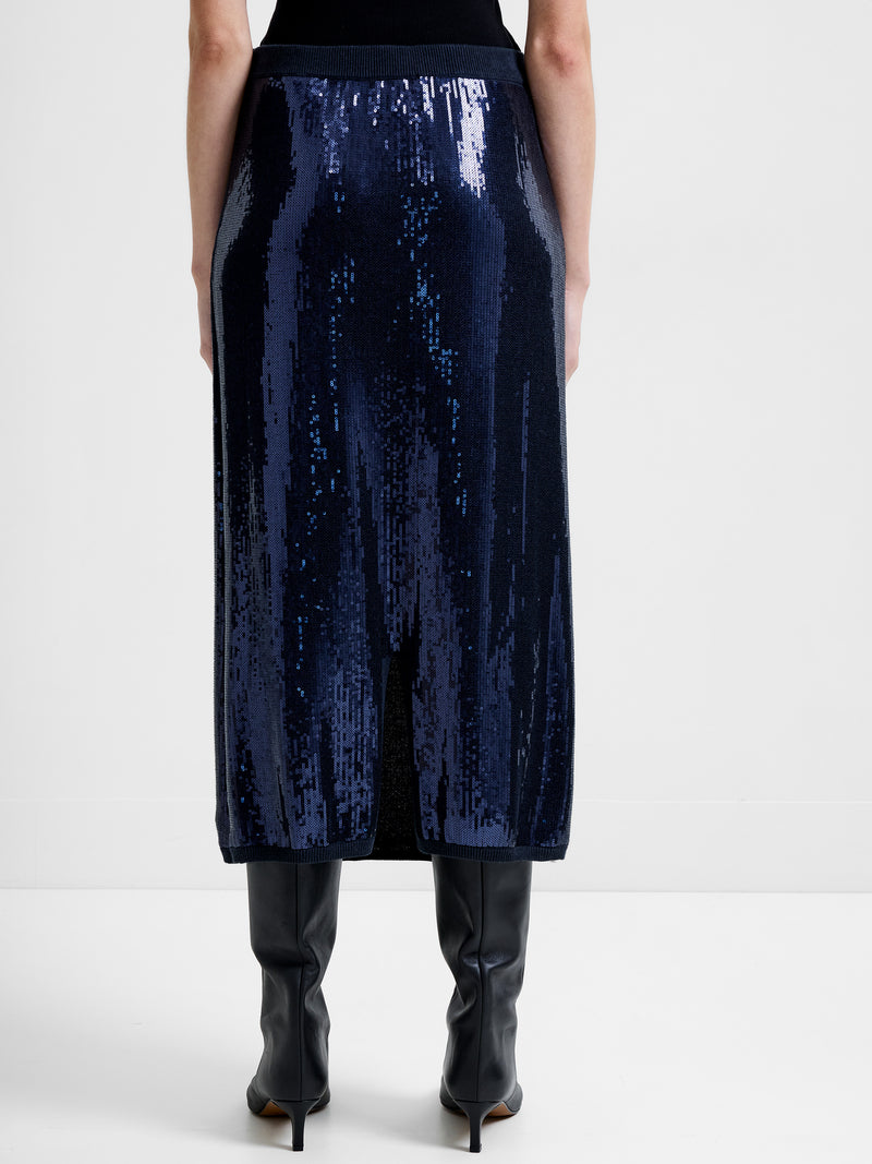 Hannah Knit Sequin Midi Skirt