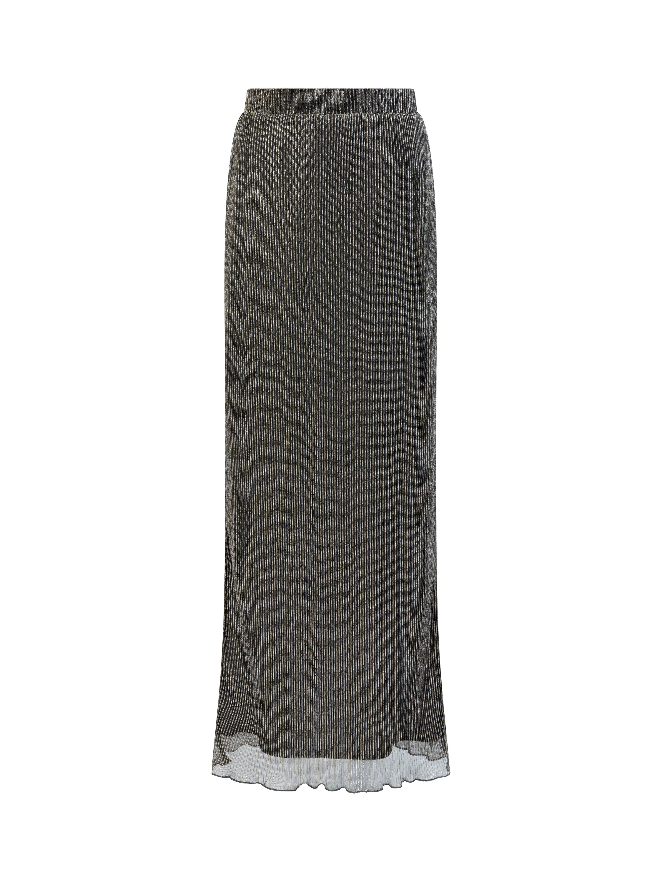 Tamy Lurex Plisse Maxi Skirt