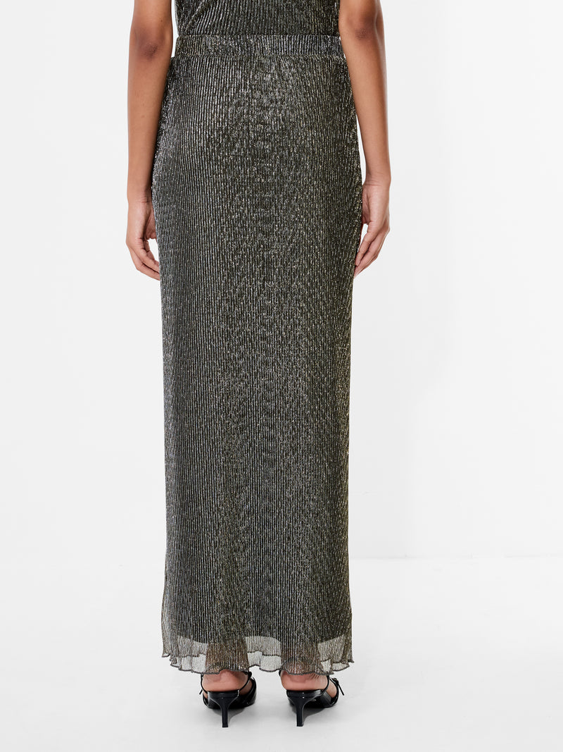 Tamy Lurex Plisse Maxi Skirt