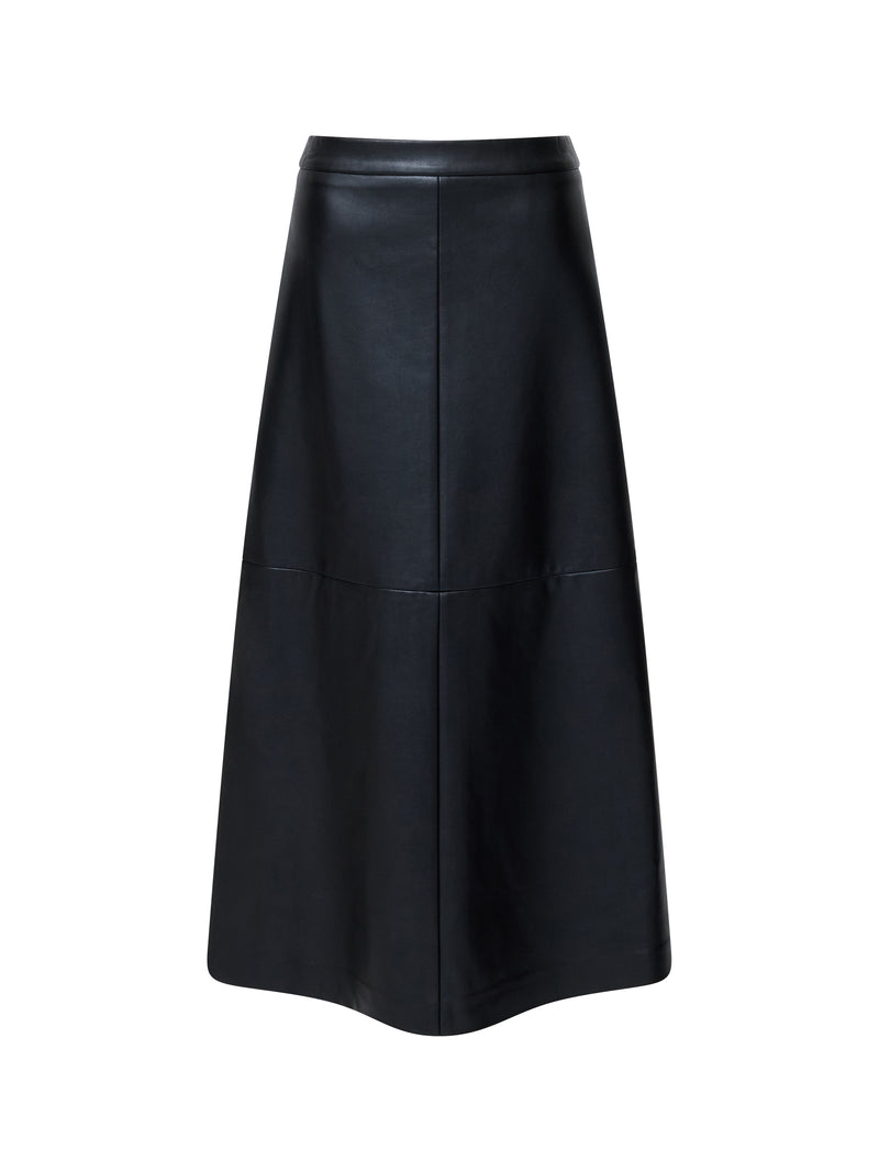 Crolenda PU Midi Skirt