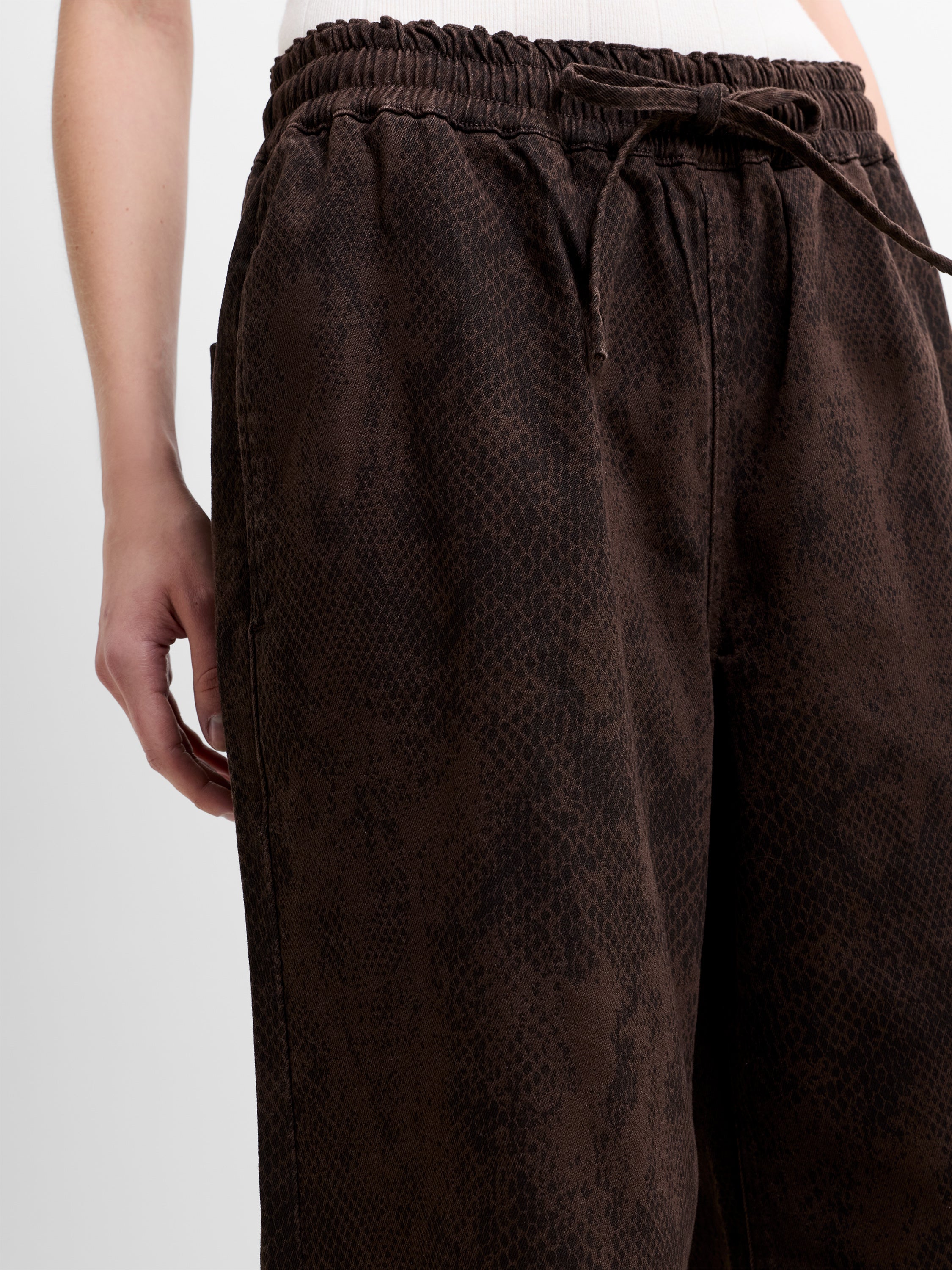 Arden Denim Snake Straight Leg Trousers