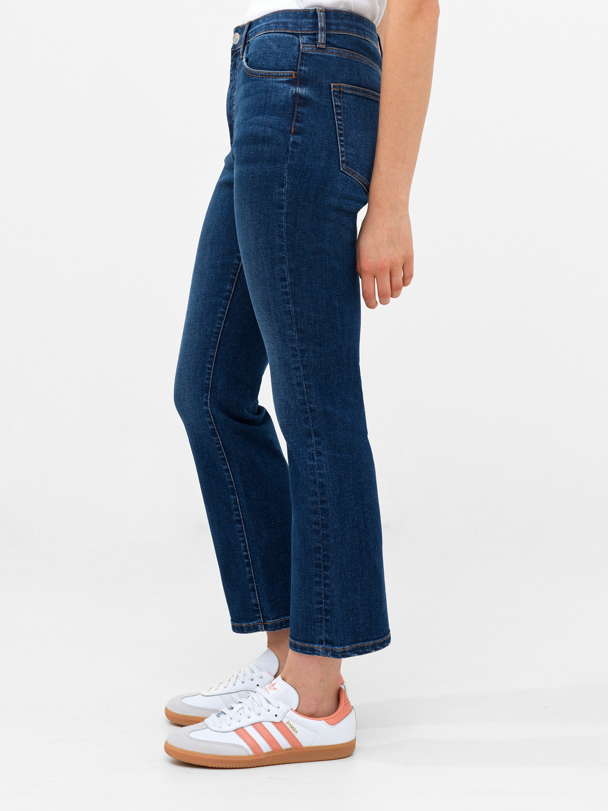 Stretch Denim Bootcut Ankle Length Jeans 30 Inch