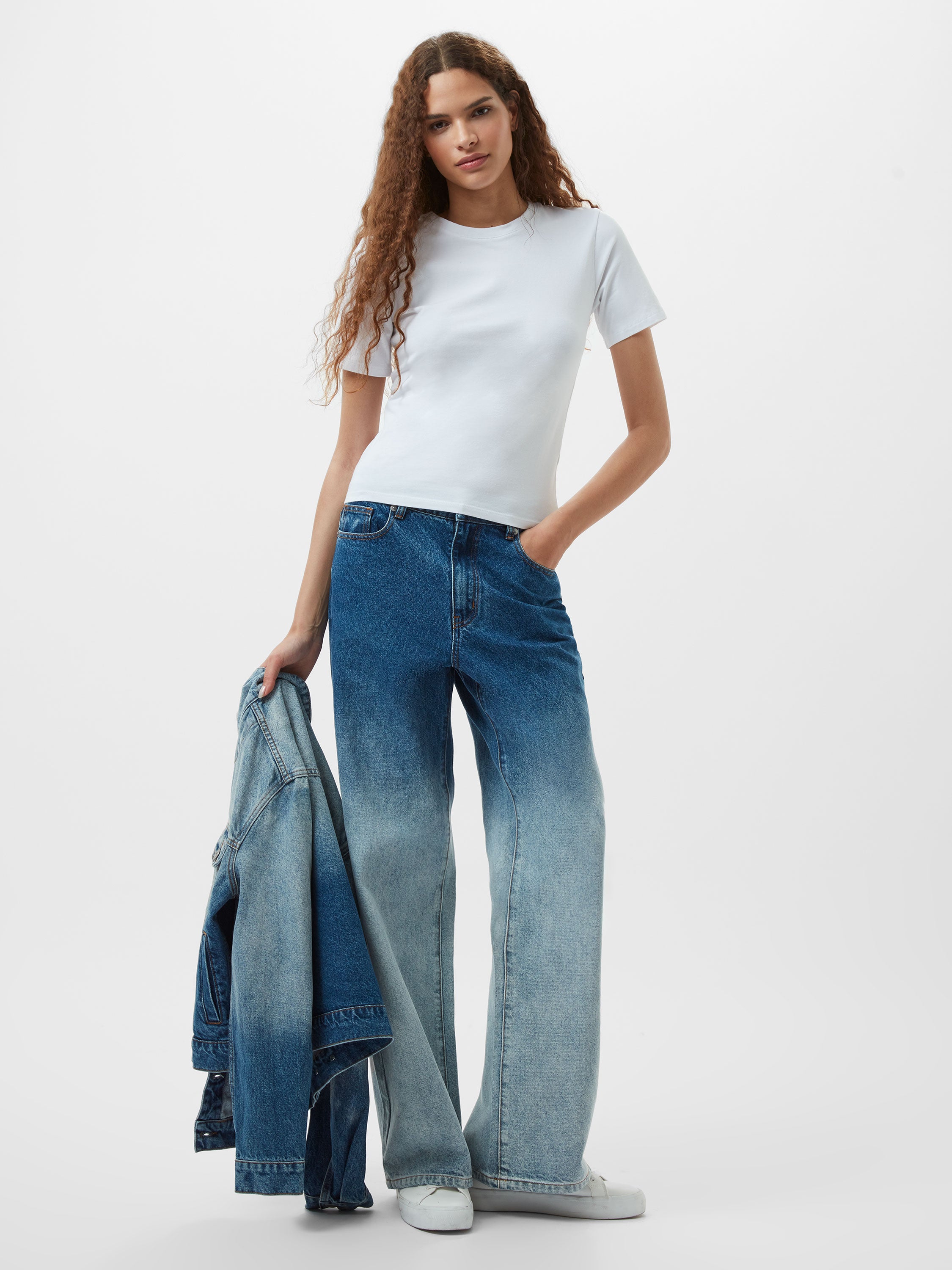 Dallas Denim Ombre Wide Leg Jeans