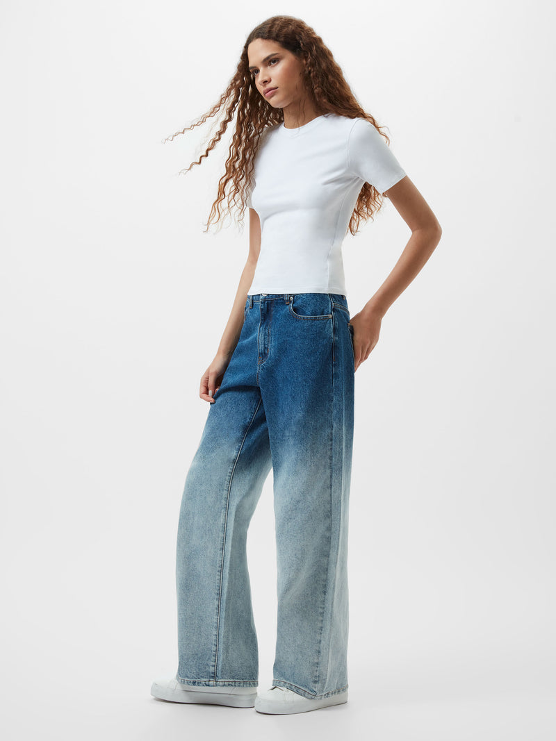 Dallas Denim Ombre Wide Leg Jeans