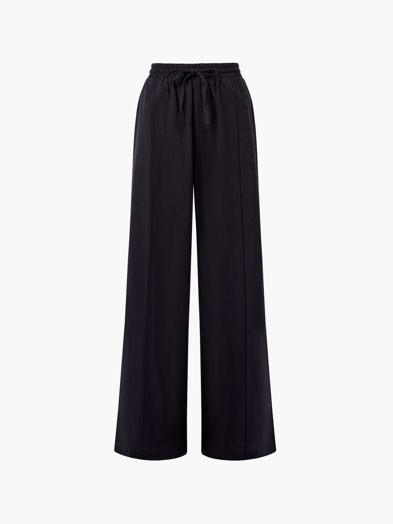 Clare Linen Blend Wide Leg Trousers