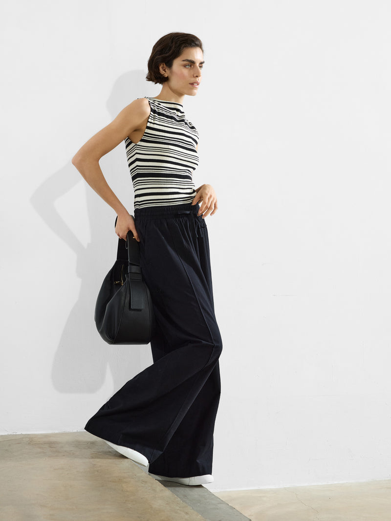 Clare Linen Blend Wide Leg Trousers