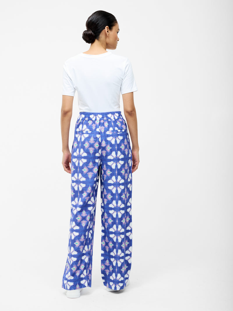 Dory Linen Blend Wide Leg Trousers