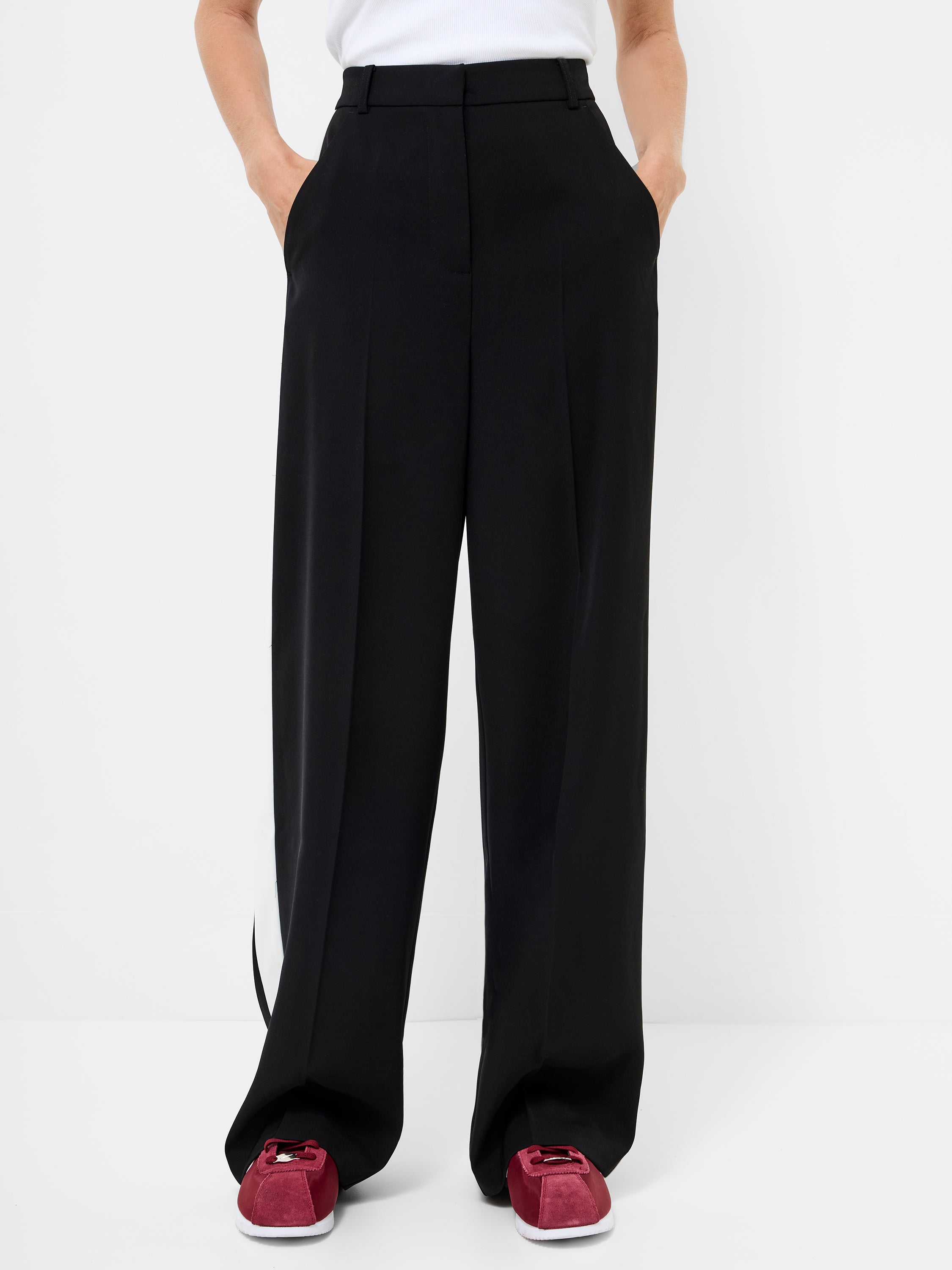 Vinnie Side Stripe Wide Leg Trousers