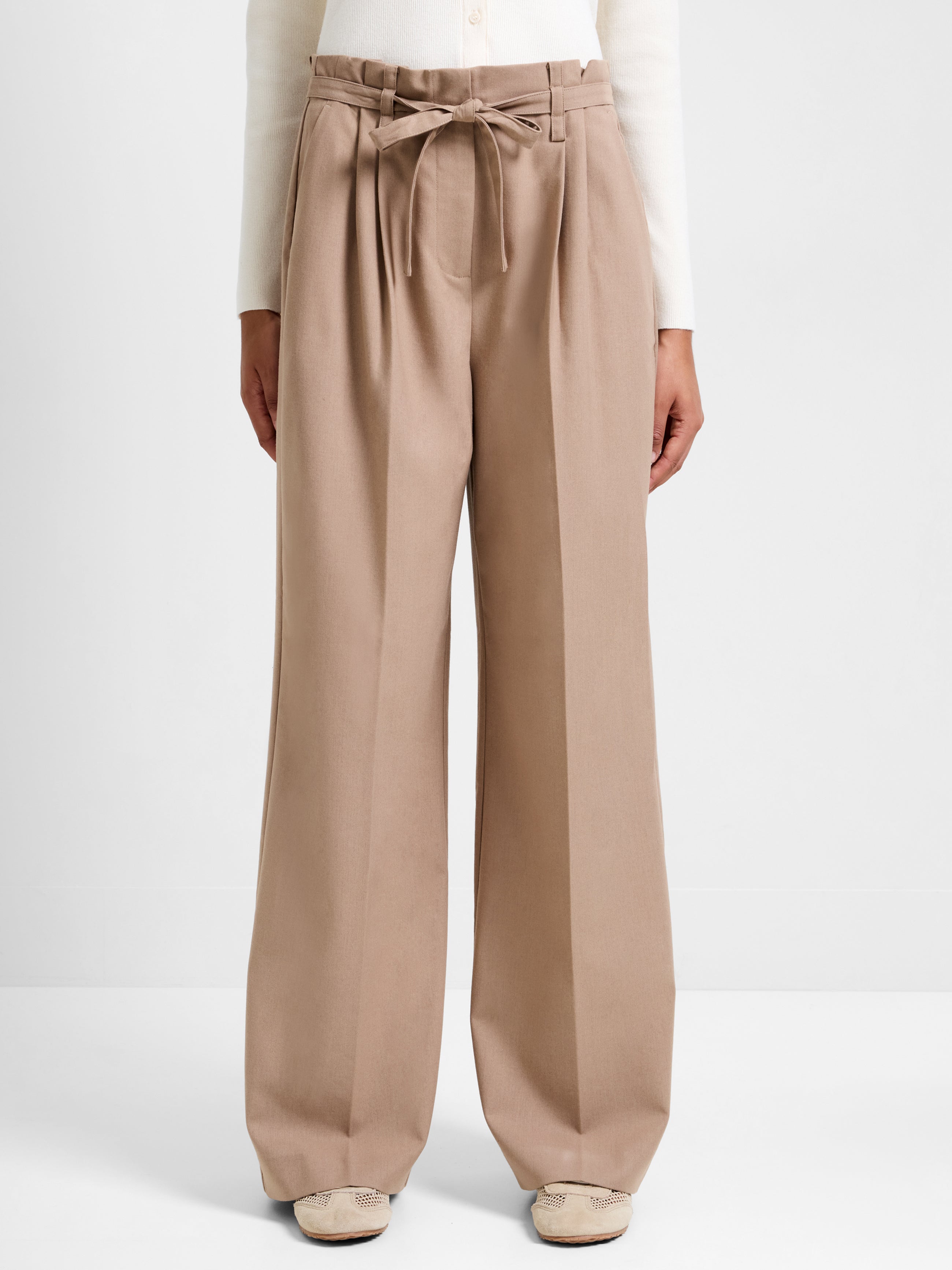 Ferri Flannel Wide Leg Trousers