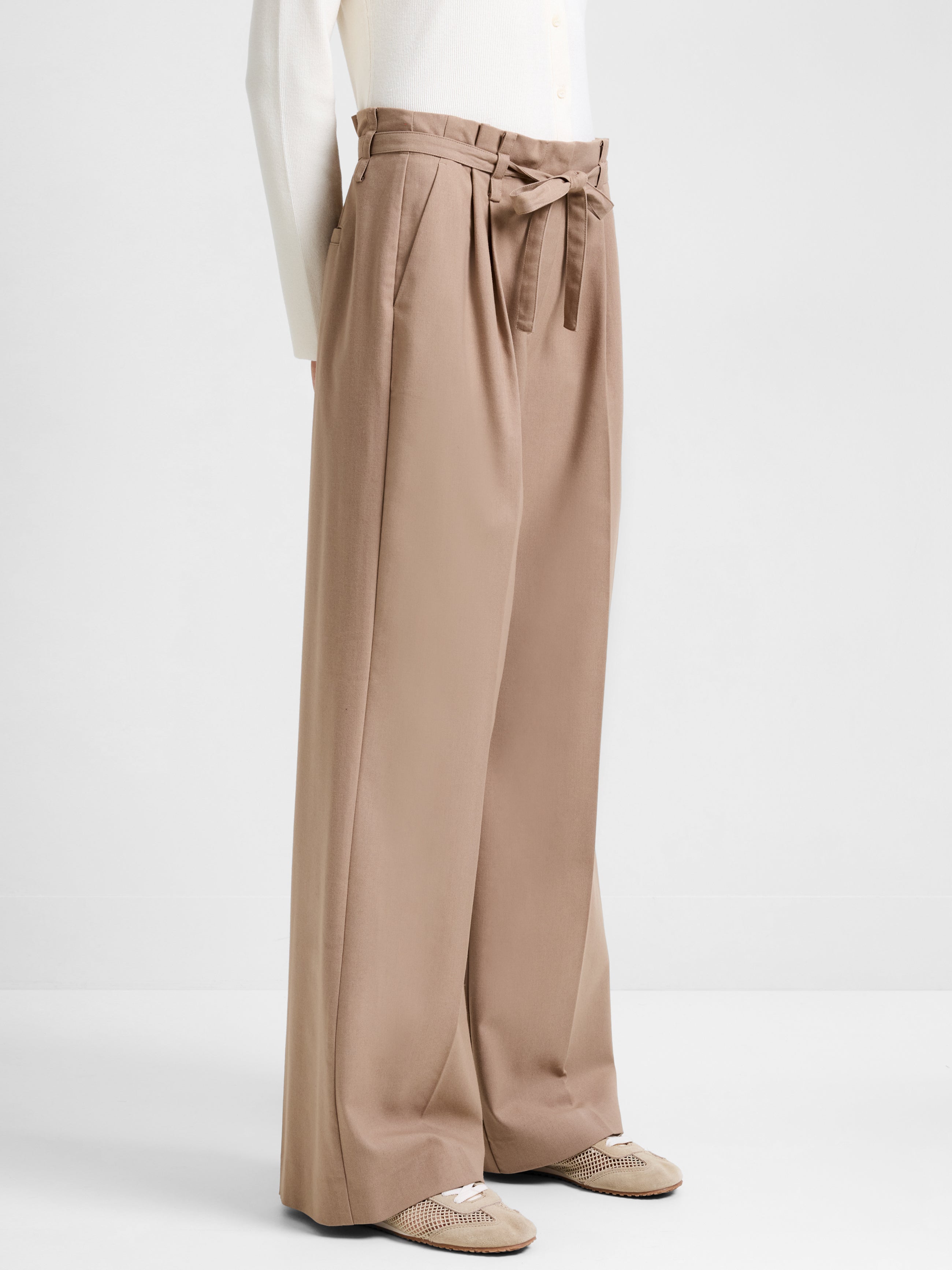 Ferri Flannel Wide Leg Trousers