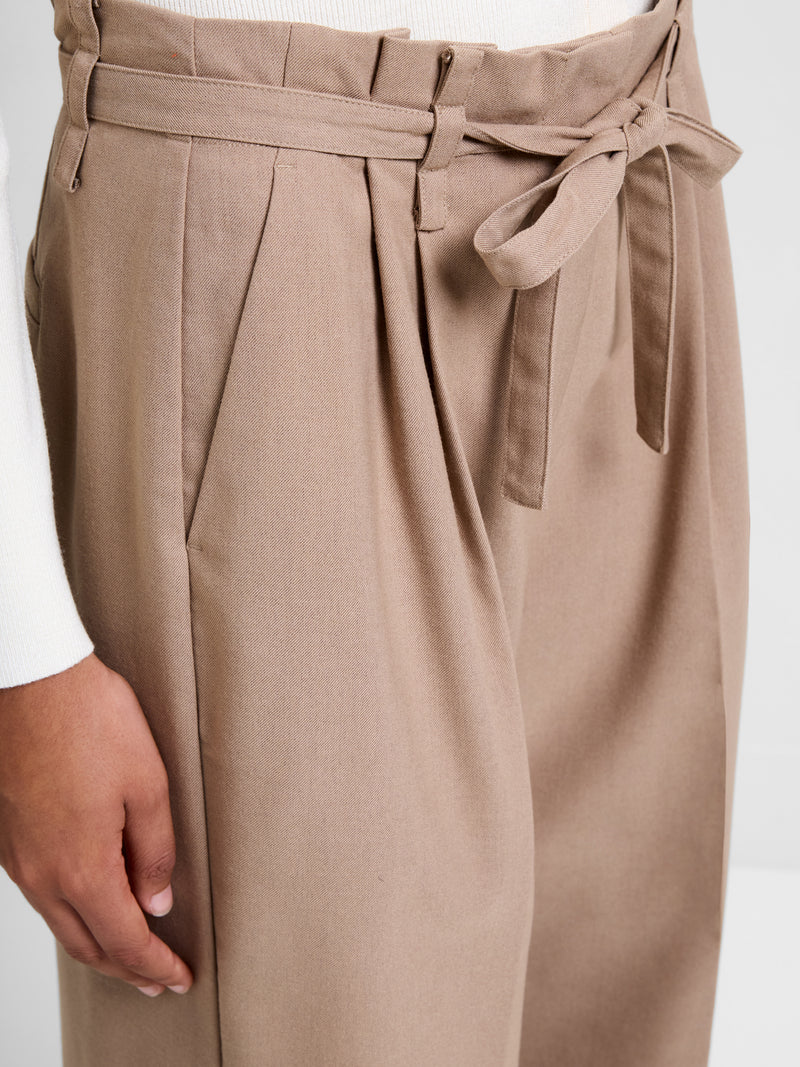 Ferri Flannel Wide Leg Trousers