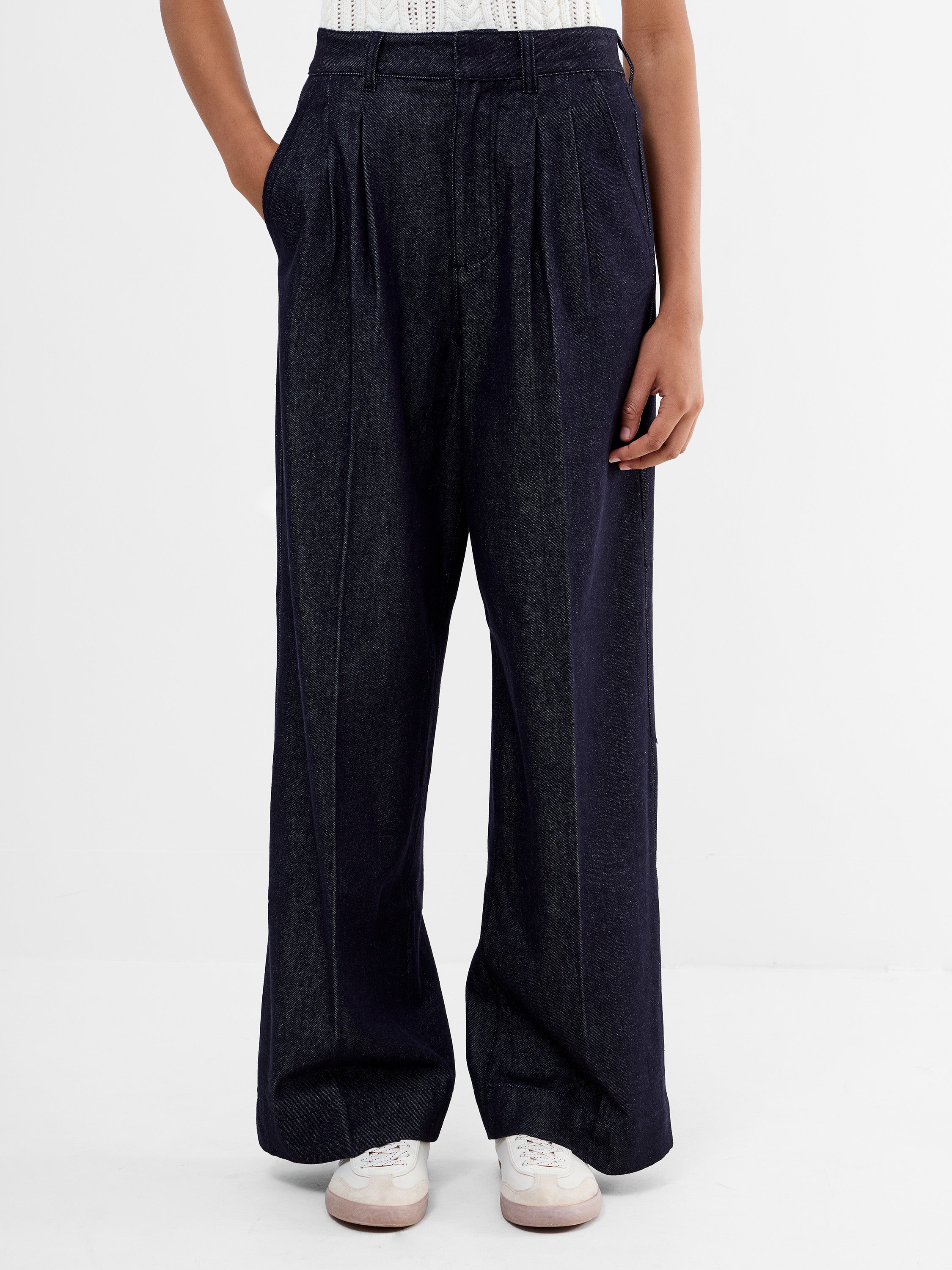 Fletcher Wide Leg Denim Trousers