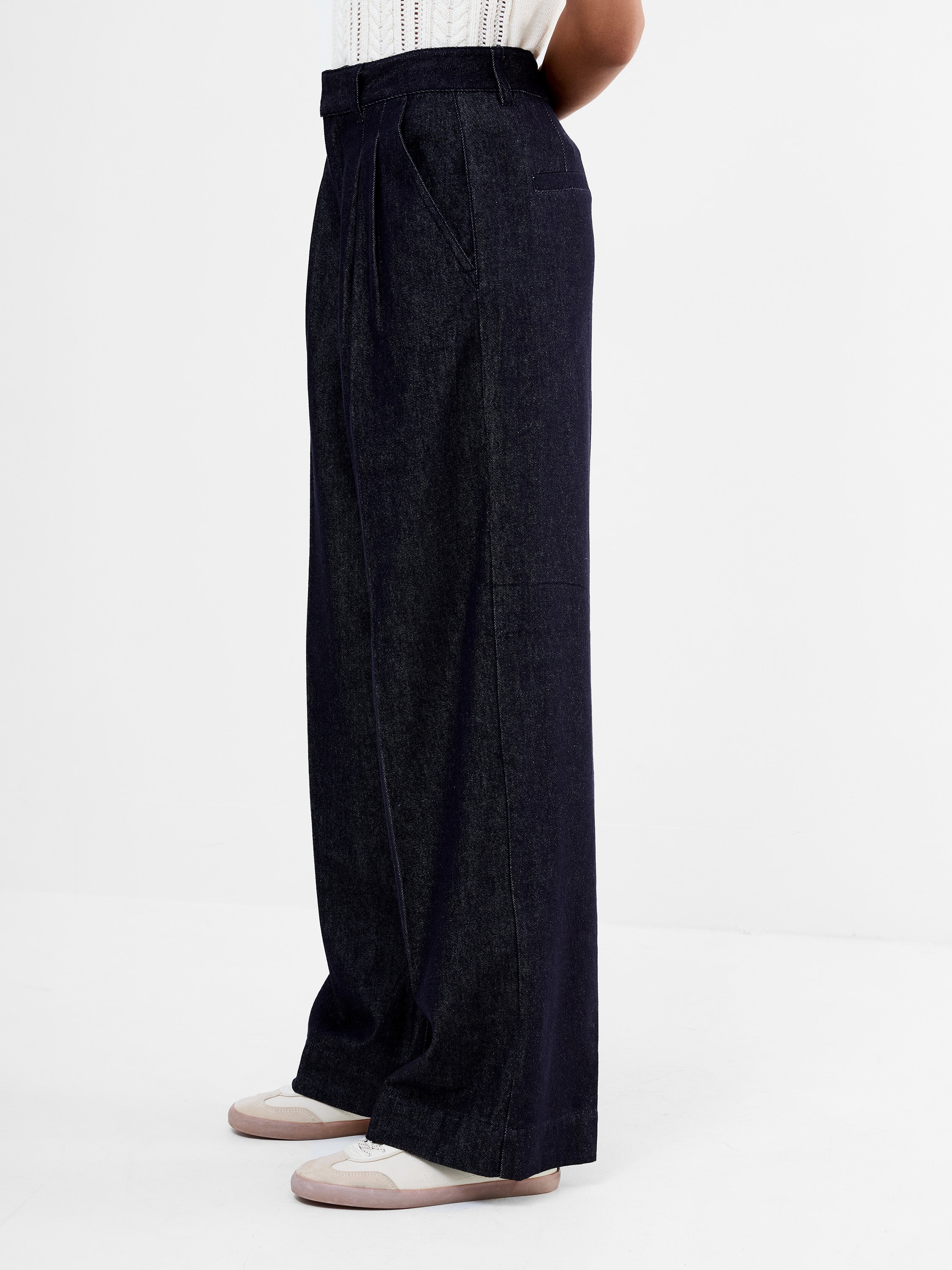 Fletcher Wide Leg Denim Trousers