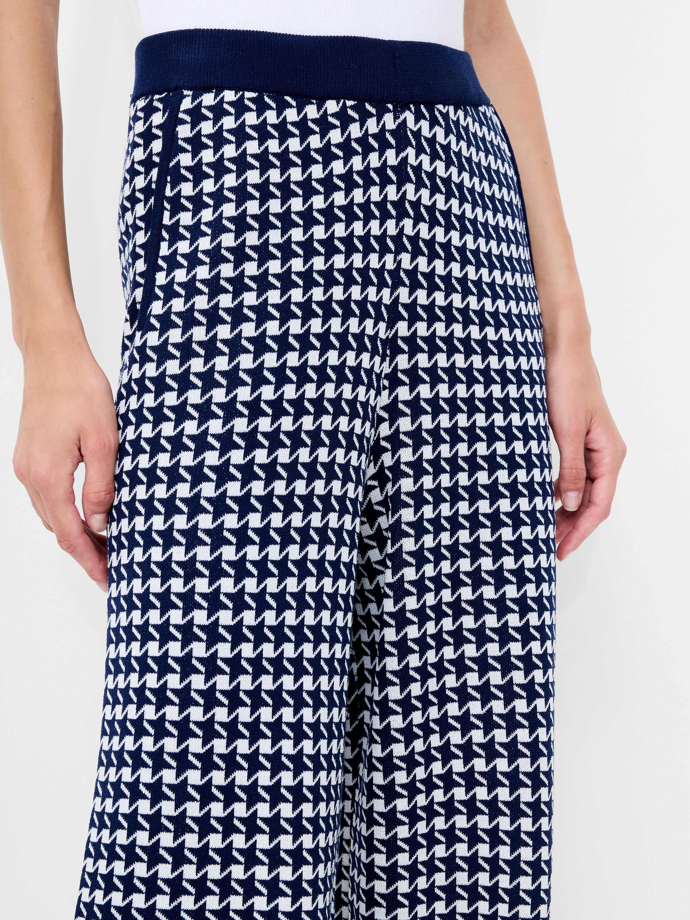 Gloria Jacquard Knit Wide Leg Trousers