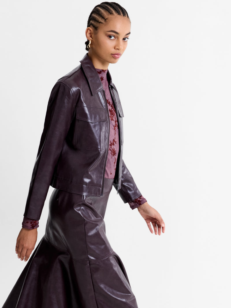 Kayleigh PU Bomber Jacket