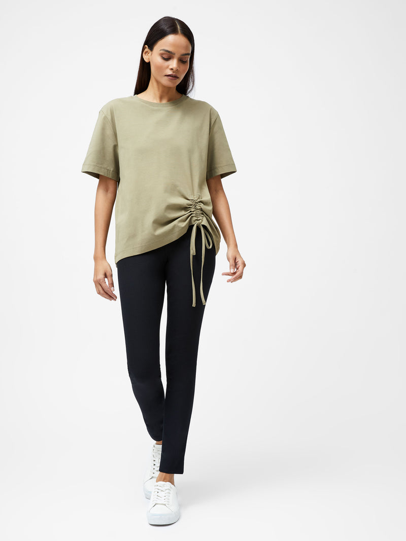 Rallie Cotton Rouched T-Shirt