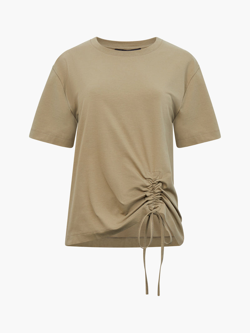 Rallie Cotton Rouched T-Shirt