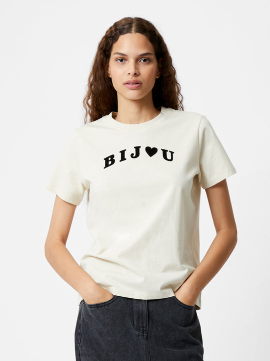 Bijou Flocked Graphic T-Shirt