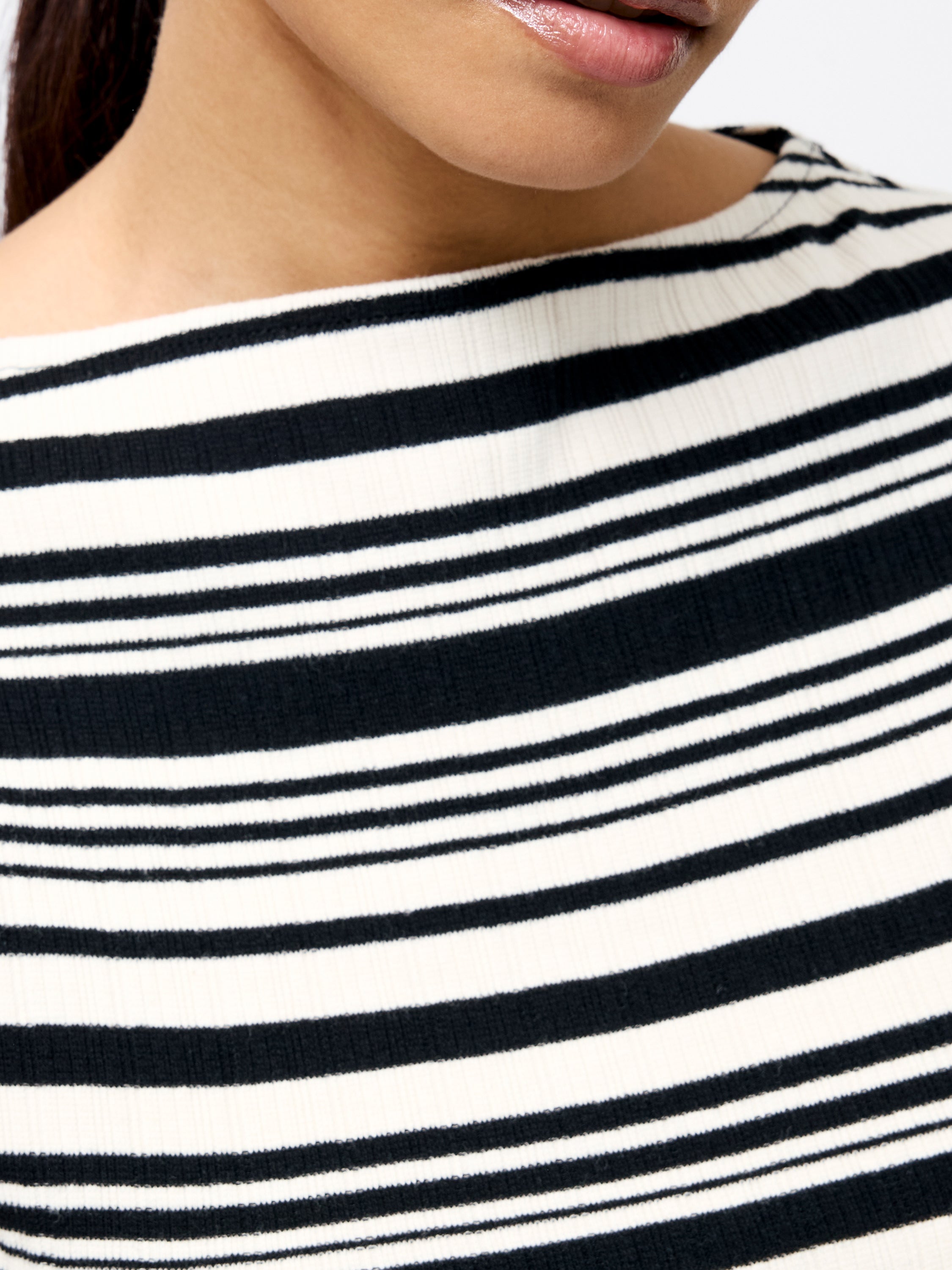 Sasia Rib Stripe Fitted Top