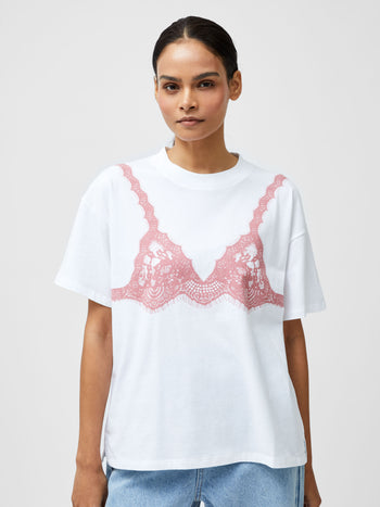 Lace Bra Graphic T-Shirt
