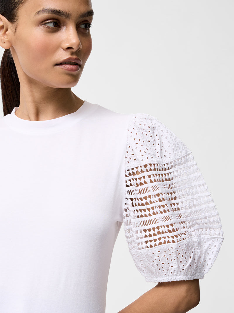Crochet Lace Puff Sleeve Top