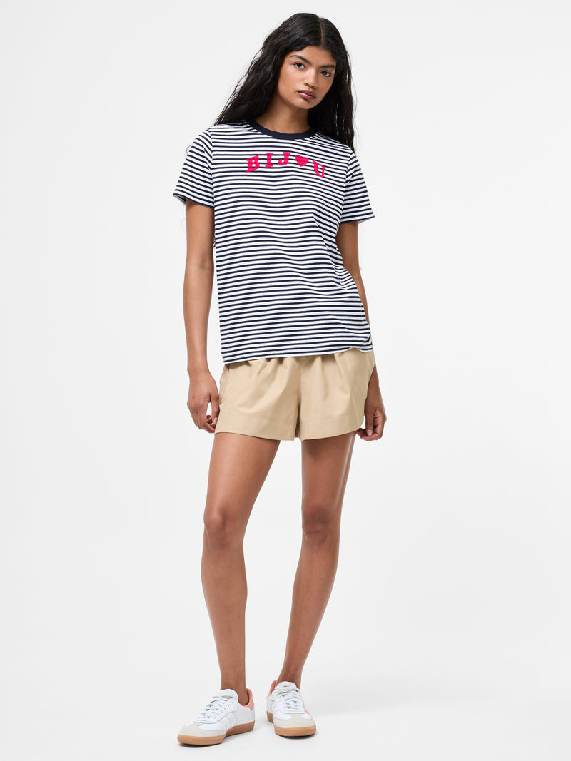 Bijou Stripe Graphic T-Shirt
