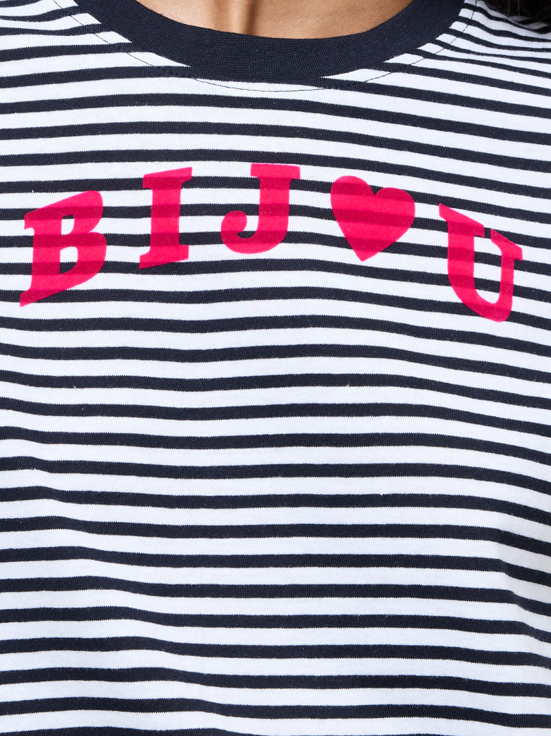Bijou Stripe Graphic T-Shirt