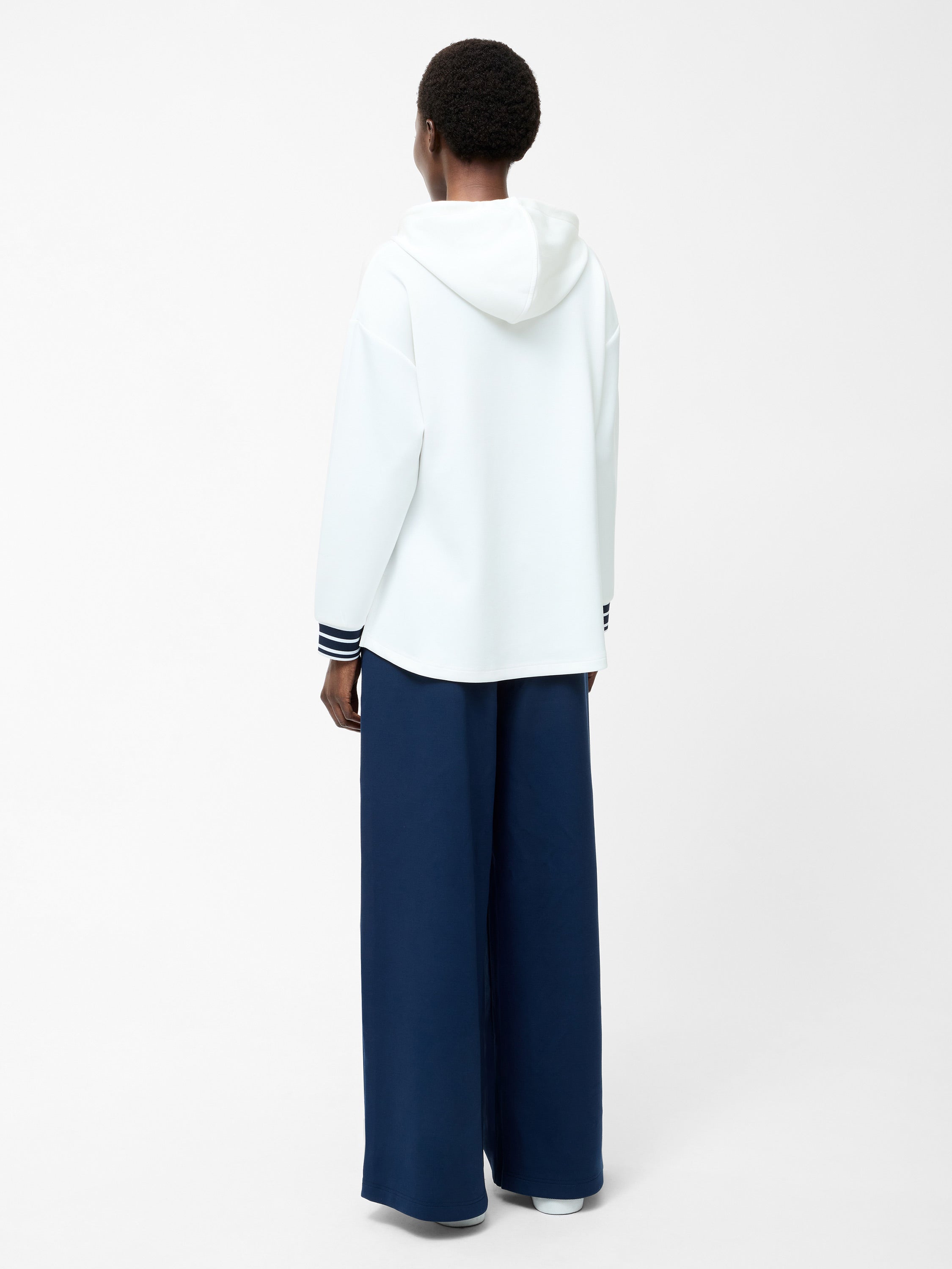Striped Trim Pullover Hoodie
