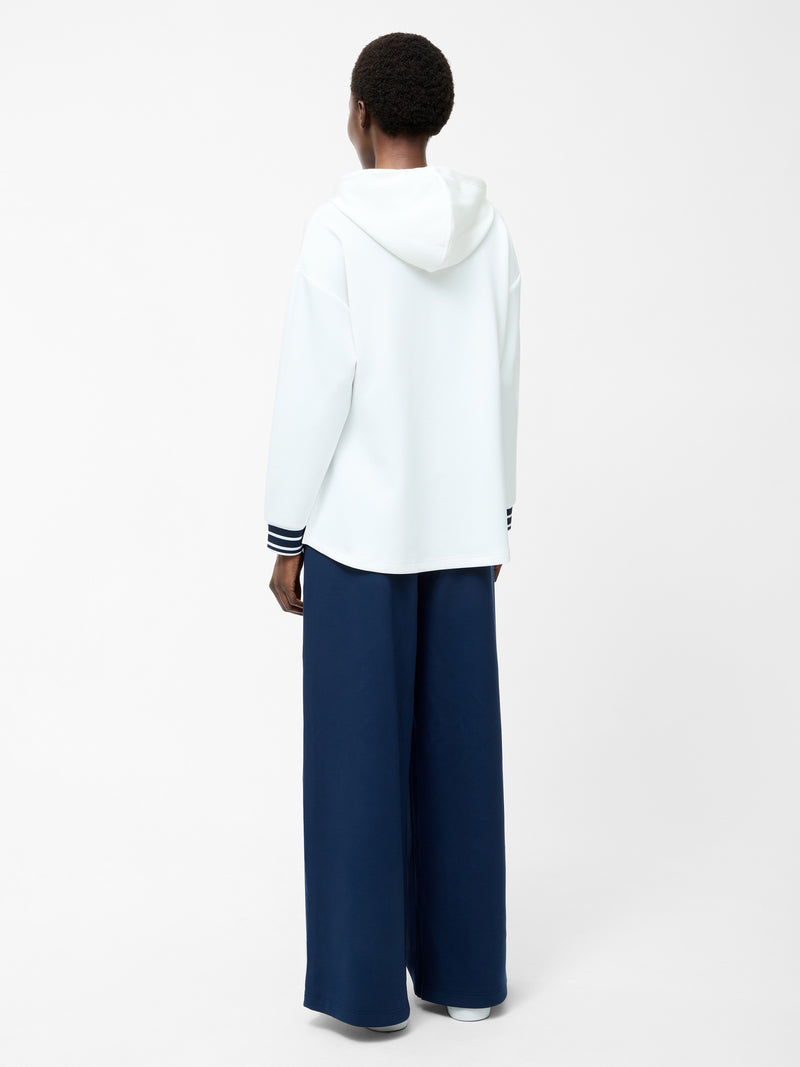 Striped Trim Pullover Hoodie