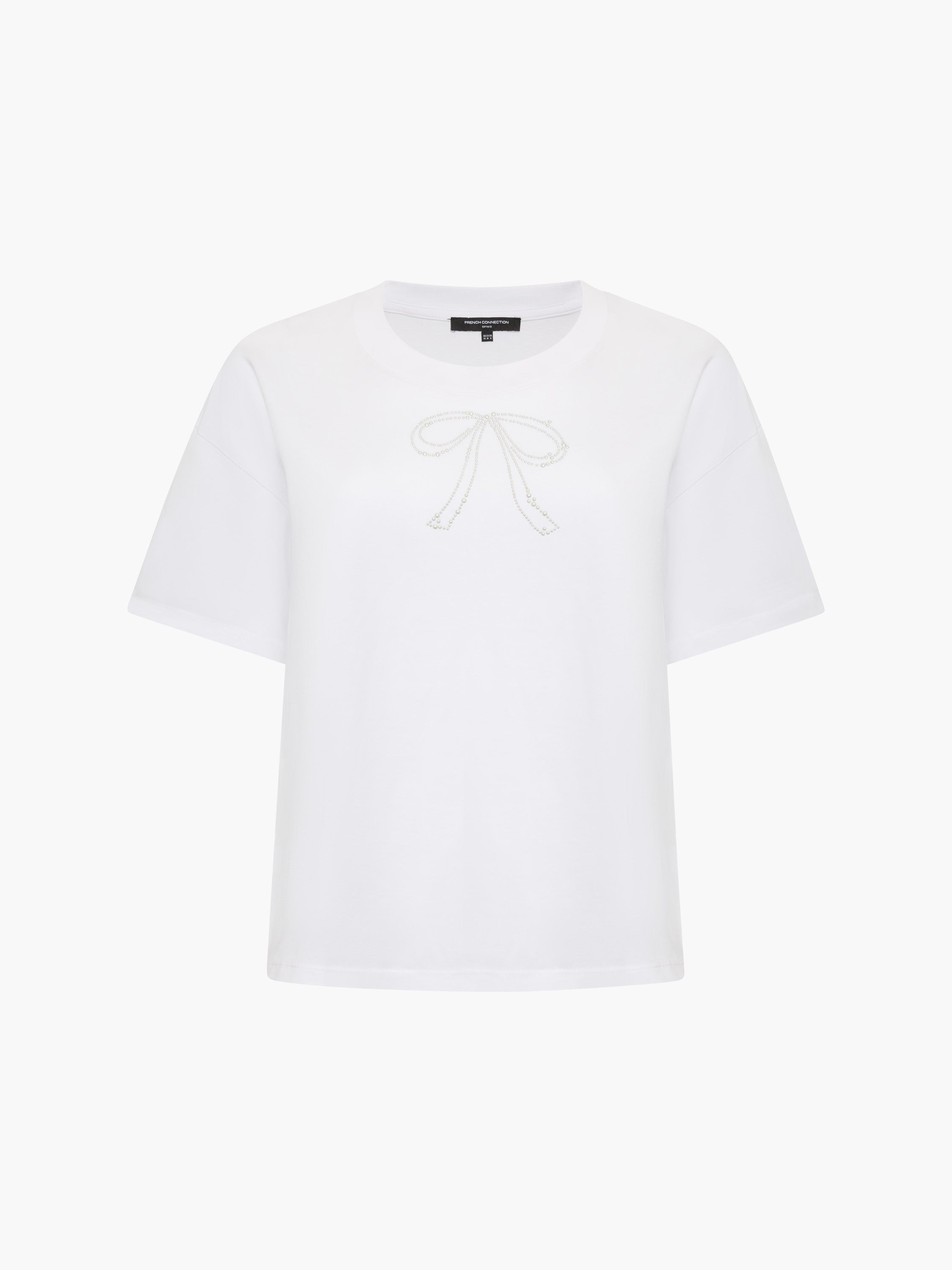 Pearl Hotfix Bow Short Sleeve T-Shirt