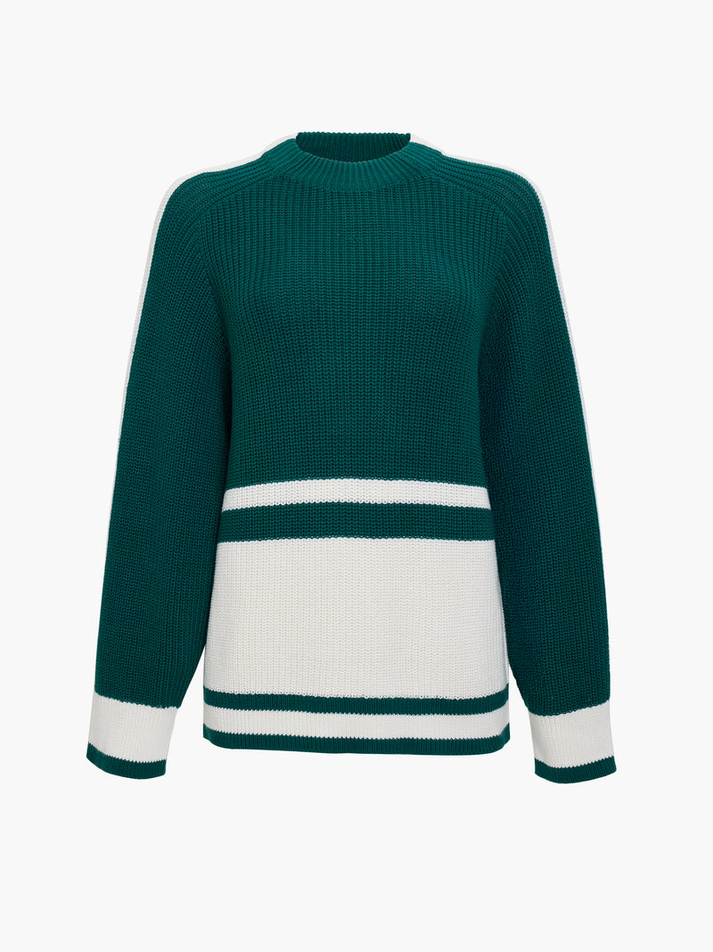 Lily Mozart Knit Side Panel Striped Jumper