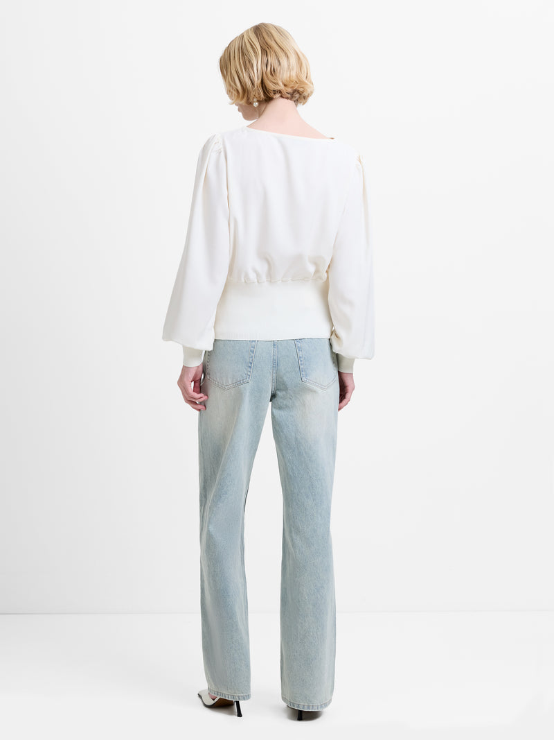 Krista Knit Slash Neck Jumper