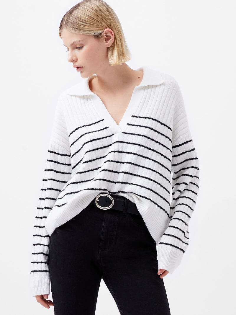 Vhari Recycled Collar Stripe Jumper