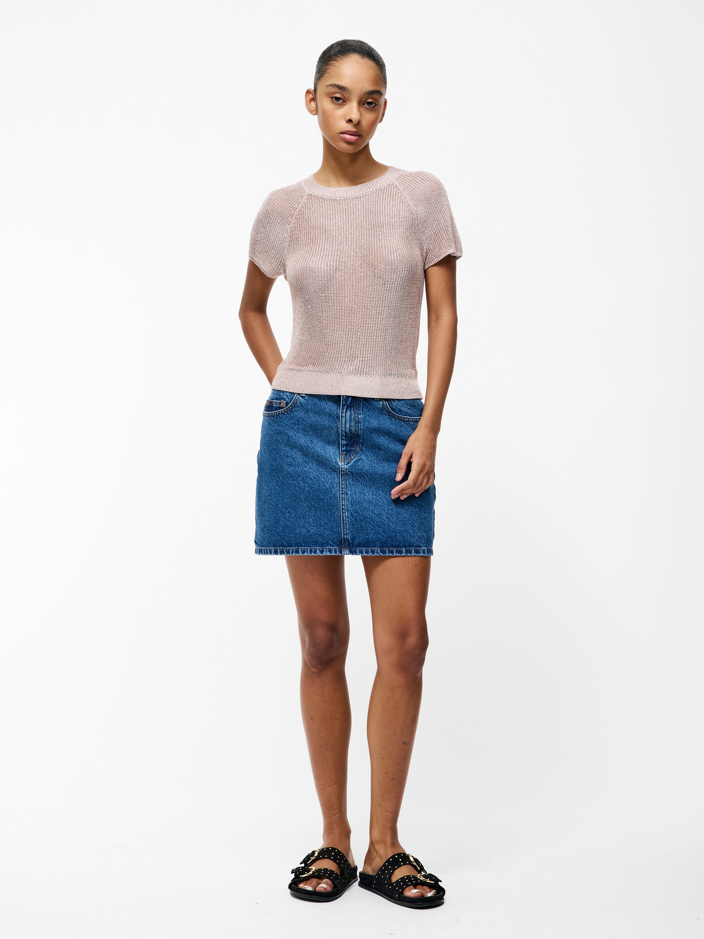 Jada Short Sleeve Bow Back Jumper