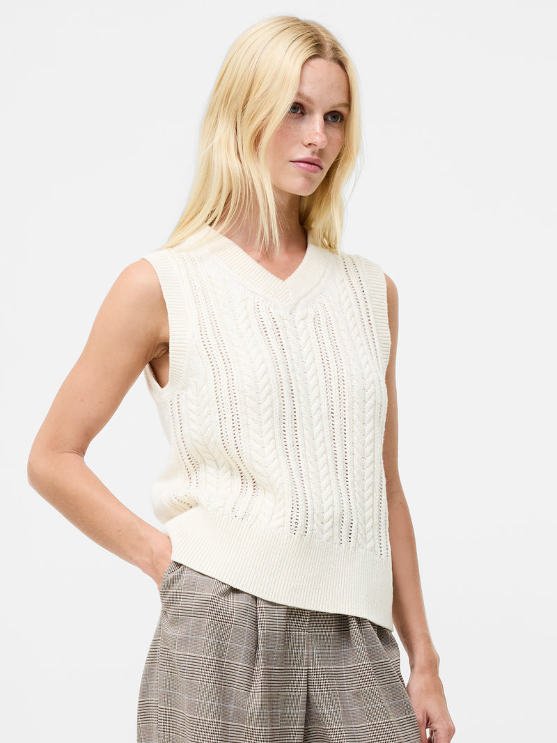 Glinda Cable Knit Vest