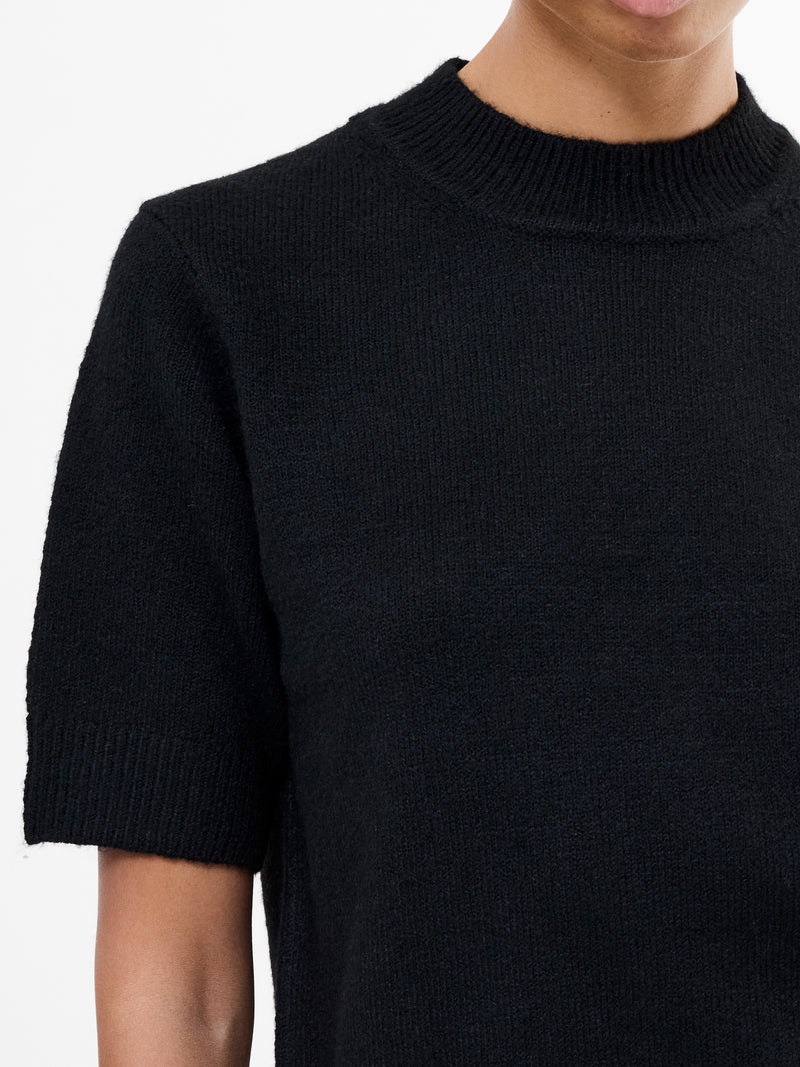 Kezia Recycled Short Sleeve Mock Neck Jumper