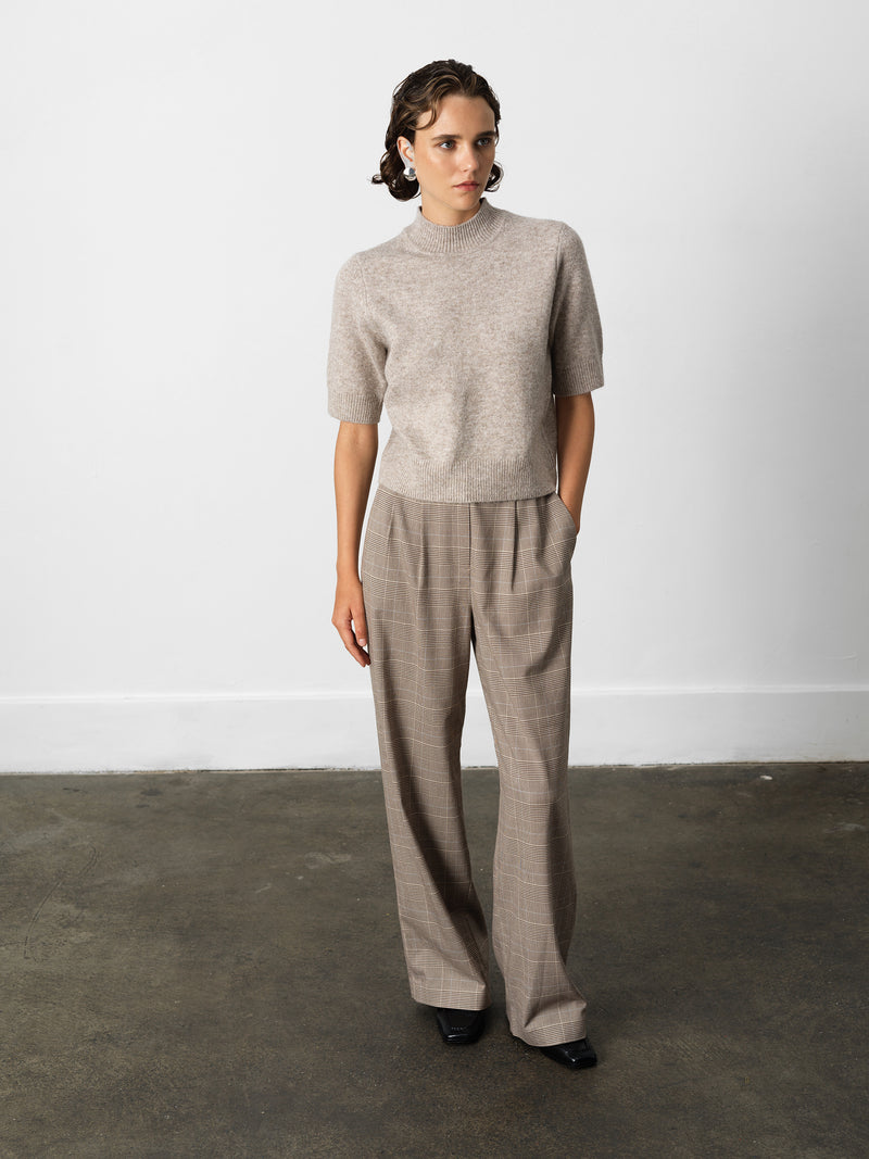 Kezia Recycled Short Sleeve Mock Neck Jumper