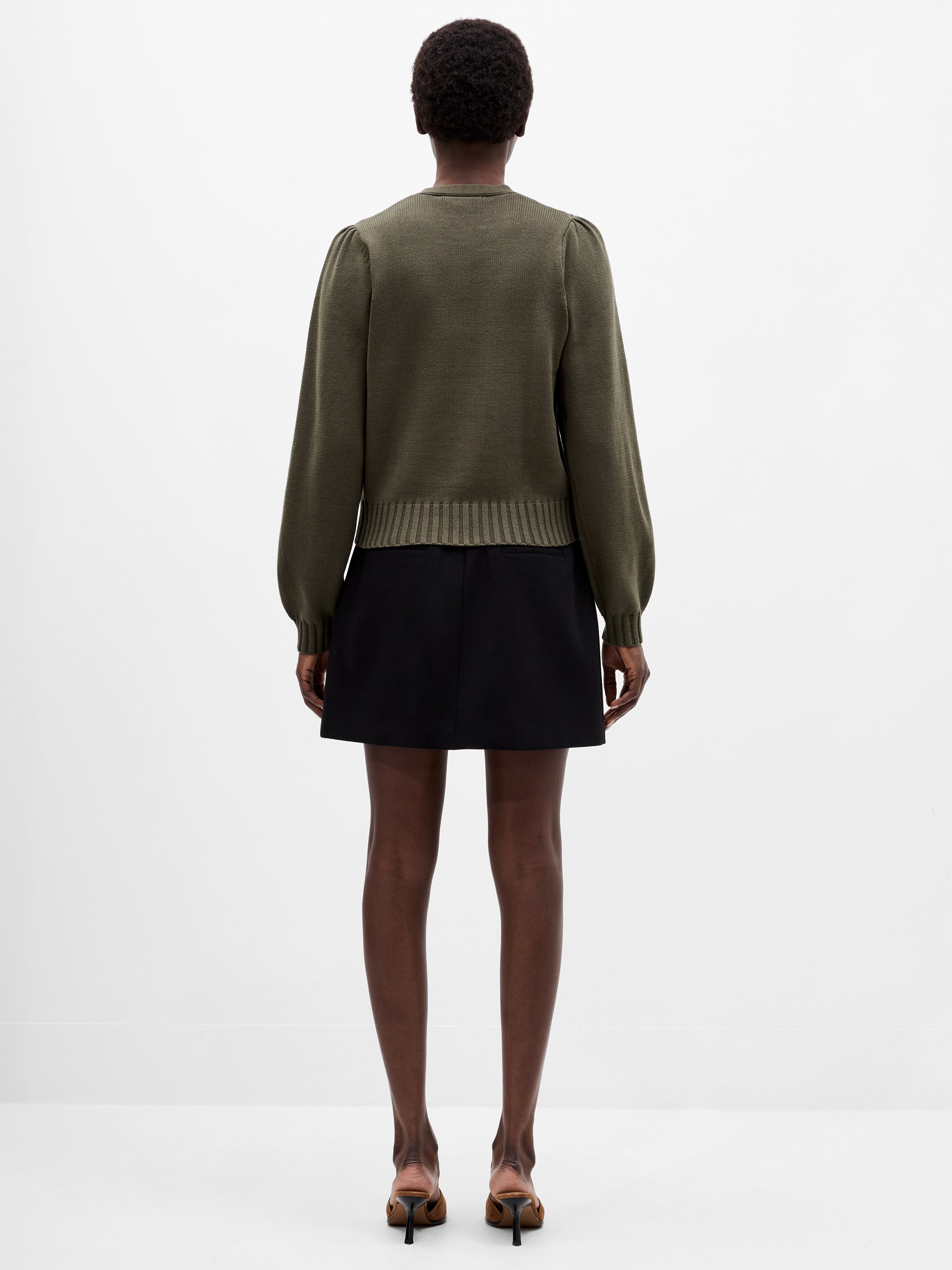 Varli Long Sleeve Tie Neck Cardigan