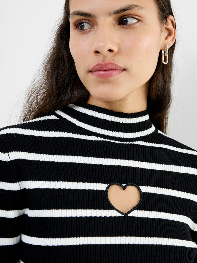 Melrose Heart Cut Out Long Sleeve Jumper