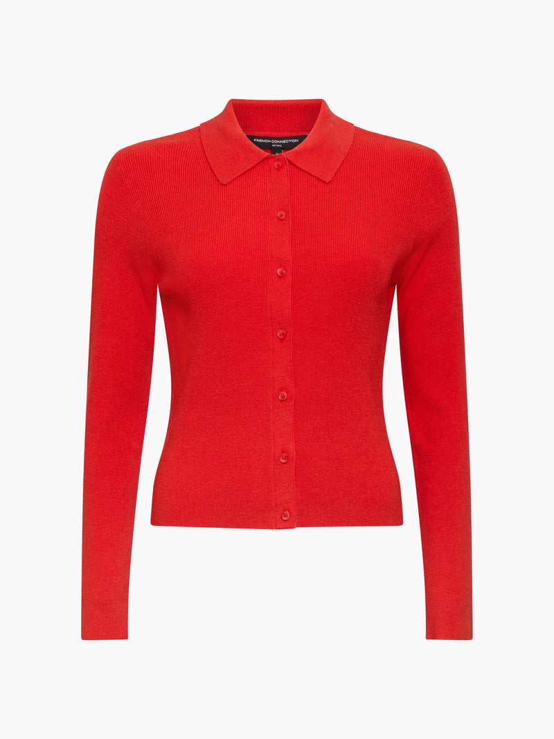 Cosysoft Knit Button Down Long Sleeve Top