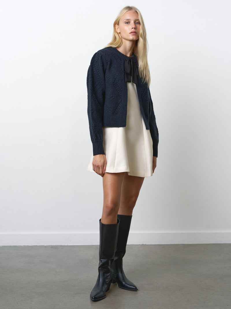 Kitty Recycled Bobble Bow Cardigan